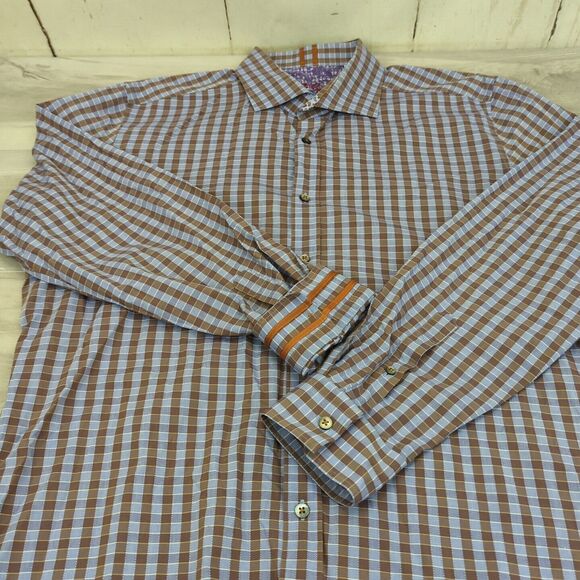 Robert Graham Modern American Shirt XL Flip Cuff Plaid Button Down Long Sleeve - Picture 1 of 11